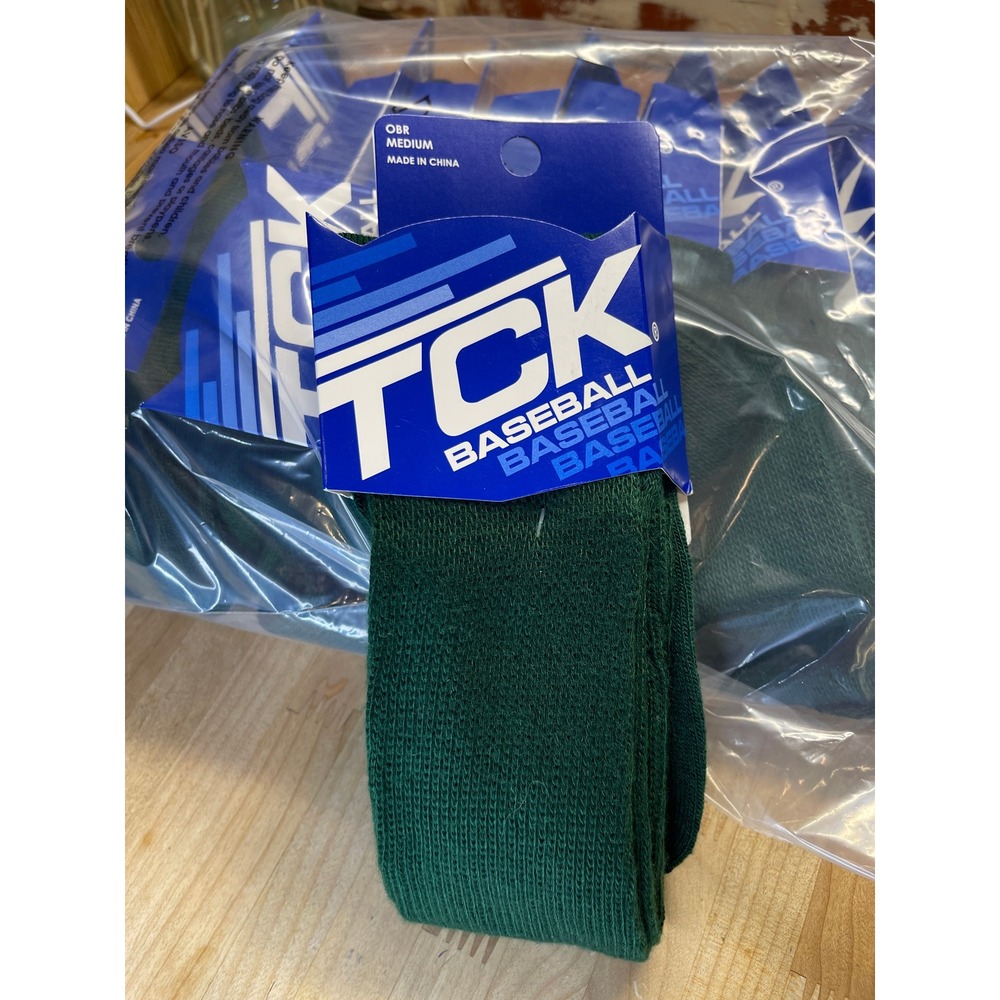 TCK Baseball Stirrups Lot of 11 Dark Green Size Large Athletic Socks Bulk